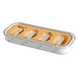 Maxbell Popsicle Mould Cartoon Easy to Clean with Reusable ice rods Ice Cube Maker Yellow