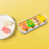 Maxbell Popsicle Mould Cartoon Easy to Clean with Reusable ice rods Ice Cube Maker Yellow
