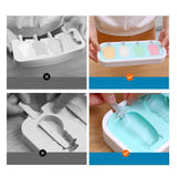 Maxbell Popsicle Mould Cartoon Easy to Clean with Reusable ice rods Ice Cube Maker Blue