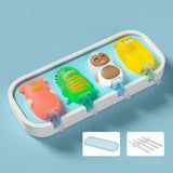 Maxbell Popsicle Mould Cartoon Easy to Clean with Reusable ice rods Ice Cube Maker Blue