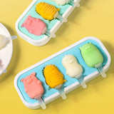 Maxbell Popsicle Mould Cartoon Easy to Clean with Reusable ice rods Ice Cube Maker Blue