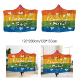 Maxbell Hooded Blanket Skin Friendly Fleece Throw Cape for All Seasons Couch Napping Dad 150x200cm