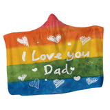 Maxbell Hooded Blanket Skin Friendly Fleece Throw Cape for All Seasons Couch Napping Dad 150x200cm