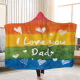 Maxbell Hooded Blanket Skin Friendly Fleece Throw Cape for All Seasons Couch Napping Dad 150x200cm
