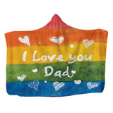 Maxbell Hooded Blanket Skin Friendly Fleece Throw Cape for All Seasons Couch Napping Dad 130x150cm