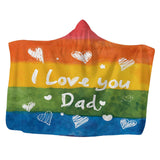 Maxbell Hooded Blanket Skin Friendly Fleece Throw Cape for All Seasons Couch Napping Dad 130x150cm