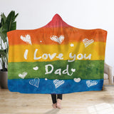Maxbell Hooded Blanket Skin Friendly Fleece Throw Cape for All Seasons Couch Napping Dad 130x150cm