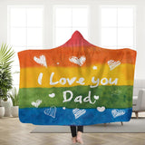 Maxbell Hooded Blanket Skin Friendly Fleece Throw Cape for All Seasons Couch Napping Dad 130x150cm