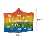 Maxbell Hooded Blanket Skin Friendly Fleece Throw Cape for All Seasons Couch Napping Dad 130x150cm
