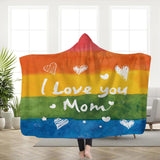 Maxbell Hooded Blanket Skin Friendly Fleece Throw Cape for All Seasons Couch Napping Mom 150x200cm