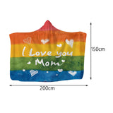 Maxbell Hooded Blanket Skin Friendly Fleece Throw Cape for All Seasons Couch Napping Mom 150x200cm