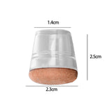 Maxbell Chair Leg Floor Protectors Anti Scratch Chair Leg Covers for Hardwood Floors Clear S