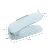 Maxbell Shoes Shelf Rack Shoe Slots Organizer Double Layer for Clothing Store Closet Blue