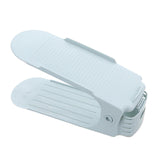 Maxbell Shoes Shelf Rack Shoe Slots Organizer Double Layer for Clothing Store Closet Blue