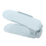 Maxbell Shoes Shelf Rack Shoe Slots Organizer Double Layer for Clothing Store Closet Blue