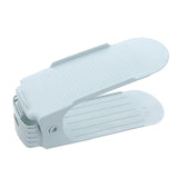 Maxbell Shoes Shelf Rack Shoe Slots Organizer Double Layer for Clothing Store Closet Blue