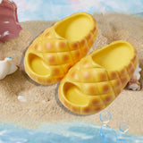 Maxbell Kids Slipper Novelty Cute Summer Home Shoes for Household Bedroom Girls Boys 19cm yellow