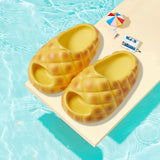 Maxbell Kids Slipper Novelty Cute Summer Home Shoes for Household Bedroom Girls Boys 19cm yellow