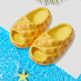 Maxbell Kids Slipper Novelty Cute Summer Home Shoes for Household Bedroom Girls Boys 20cm yellow