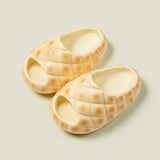 Maxbell Kids Slipper Novelty Cute Summer Home Shoes for Household Bedroom Girls Boys 17cm light yellow
