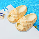 Maxbell Kids Slipper Novelty Cute Summer Home Shoes for Household Bedroom Girls Boys 17cm light yellow