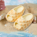 Maxbell Kids Slipper Novelty Cute Summer Home Shoes for Household Bedroom Girls Boys 19cm light yellow