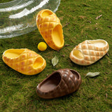 Maxbell Kids Slipper Novelty Cute Summer Home Shoes for Household Bedroom Girls Boys 20cm light yellow