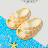 Maxbell Kids Slipper Novelty Cute Summer Home Shoes for Household Bedroom Girls Boys 20cm light yellow