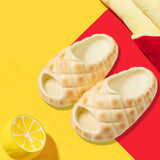 Maxbell Kids Slipper Novelty Cute Summer Home Shoes for Household Bedroom Girls Boys 22cm light yellow