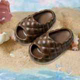 Maxbell Kids Slipper Novelty Cute Summer Home Shoes for Household Bedroom Girls Boys 19cm coffee