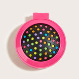 Maxbell Comb with Mirror Round Small Mirror Comb Round Travel Hair Brush with Mirror Pink