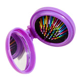 Maxbell Comb with Mirror Round Small Mirror Comb Round Travel Hair Brush with Mirror Violet
