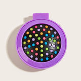 Maxbell Comb with Mirror Round Small Mirror Comb Round Travel Hair Brush with Mirror Violet