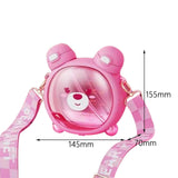Maxbell Cute Bear Cup with Straw Portable Drinking Cup for Activities Picnic Camping