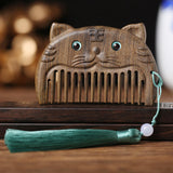 Maxbell Mini hair combs Fine Tooth Handmade Small Wooden Comb Short Hair Comb Tiger