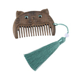 Maxbell Mini hair combs Fine Tooth Handmade Small Wooden Comb Short Hair Comb Tiger
