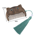 Maxbell Mini hair combs Fine Tooth Handmade Small Wooden Comb Short Hair Comb Tiger