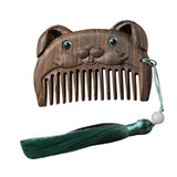 Maxbell Mini hair combs Fine Tooth Handmade Small Wooden Comb Short Hair Comb Rabbit