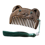 Maxbell Mini hair combs Fine Tooth Handmade Small Wooden Comb Short Hair Comb Rabbit