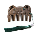 Maxbell Mini hair combs Fine Tooth Handmade Small Wooden Comb Short Hair Comb Rabbit