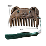 Maxbell Mini hair combs Fine Tooth Handmade Small Wooden Comb Short Hair Comb Rabbit