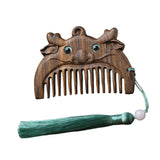 Maxbell Mini hair combs Fine Tooth Handmade Small Wooden Comb Short Hair Comb Dragon