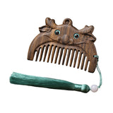 Maxbell Mini hair combs Fine Tooth Handmade Small Wooden Comb Short Hair Comb Dragon