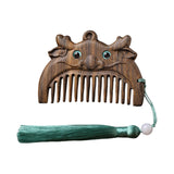 Maxbell Mini hair combs Fine Tooth Handmade Small Wooden Comb Short Hair Comb Dragon