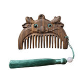 Maxbell Mini hair combs Fine Tooth Handmade Small Wooden Comb Short Hair Comb Dragon