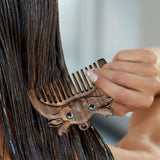 Maxbell Mini hair combs Fine Tooth Handmade Small Wooden Comb Short Hair Comb Dragon
