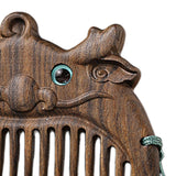 Maxbell Mini hair combs Fine Tooth Handmade Small Wooden Comb Short Hair Comb Dragon