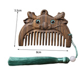 Maxbell Mini hair combs Fine Tooth Handmade Small Wooden Comb Short Hair Comb Dragon