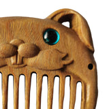 Maxbell Wood Hair Combs Beard Comb Multi Functional Portable Women Men Gift Handmade Rabbit