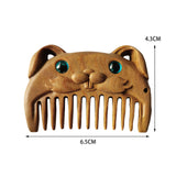 Maxbell Wood Hair Combs Beard Comb Multi Functional Portable Women Men Gift Handmade Rabbit